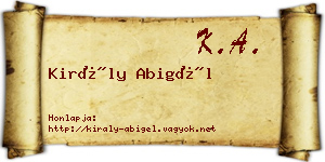 Király Abigél névjegykártya