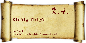 Király Abigél névjegykártya