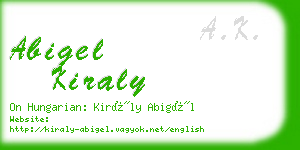 abigel kiraly business card